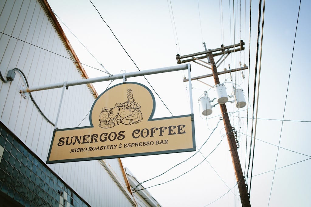Sunergos Preston storefront sign Sunergos Preston signage