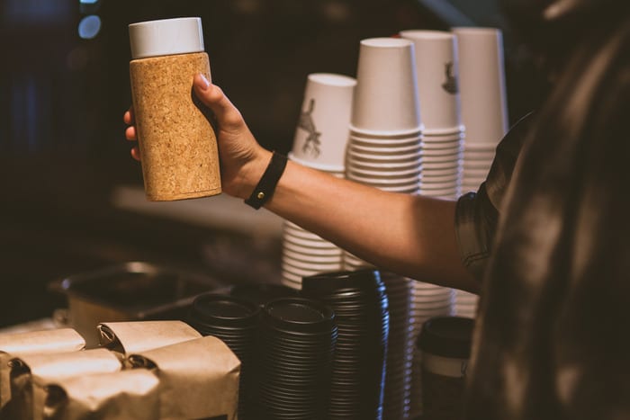 cork travel mug